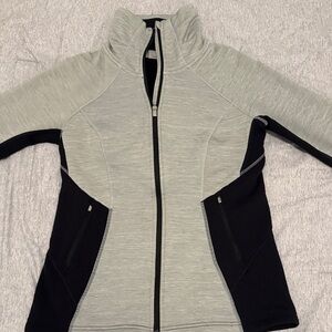 Athleta Women's Gray and Black Zip Up